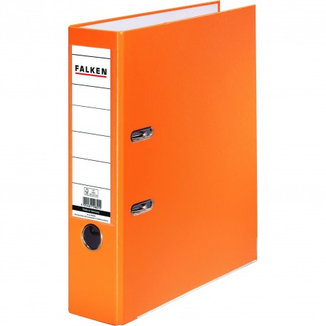 Biblioraft plastifiat color Falken, 80 mm, portocaliu Biblioraft plastifiat color Falken, 80 mm, portocaliu