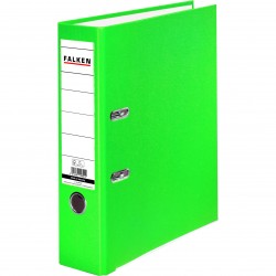 Biblioraft plastifiat color Falken, 80 mm, verde deschis