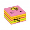 Cub notite autoadezive Post-it Lollipop neon, 76 x 76 mm, 450 file, galben/roz/portocaliu/verde neon