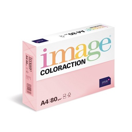 Hartie color Coloraction, A4, 80 g, 500 coli/top, roz - Tropic