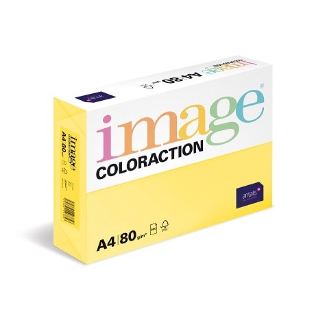 Hartie color Coloraction, A4, 80 g, 500 coli/top, galben pal - desert