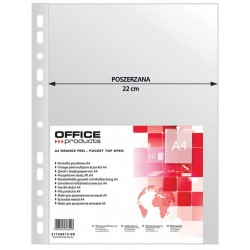 Folie protectie pentru documente A4, 90 microni, 50/set, Office Products Maxi - transparenta