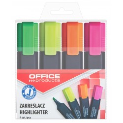 Textmarker varf lat, Office Products - 4 culori/set