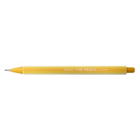 Creion mecanic PENAC The Pencil, rubber grip, 1.3 mm, varf retractabil, corp galben deschis