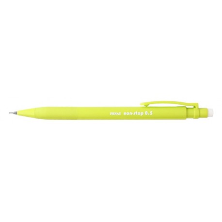 Creion mecanic PENAC Non-Stop pastel, rubber grip, 0.5mm, varf retractabil - corp verde