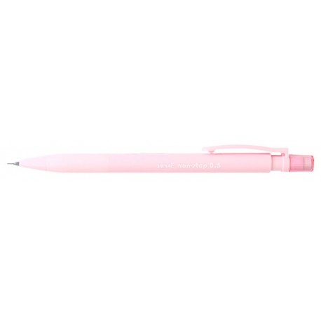 Creion mecanic PENAC Non-Stop pastel, rubber grip, 0.5mm, varf retractabil - corp roz