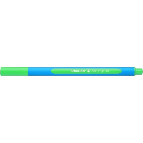 Pix SCHNEIDER Slider Edge XB, rubber grip, varf 1.4mm - scriere verde