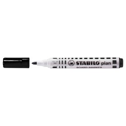 Marker pentru tabla Stabilo Plan 64, varf rotund, 2.5 - 3.5 mm, negru