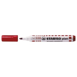 Marker pentru tabla Stabilo Plan 64, varf rotund, 2.5 - 3.5 mm, rosu