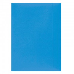 Mapa din carton plastifiat cu elastic, 300gsm, Office Products - bleu