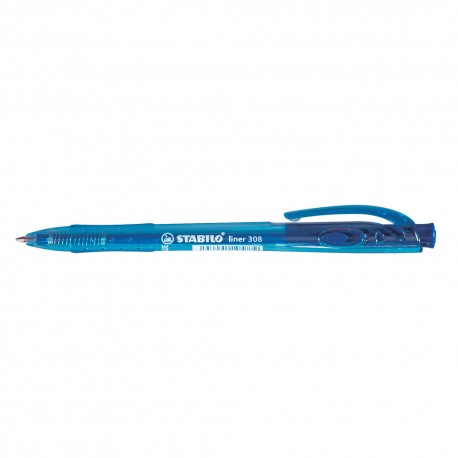 Pix cu mecanism Stabilo Liner 308, varf 0.3 mm, albastru