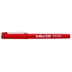 Liner ARTLINE 220, varf fetru 0.2mm - rosu