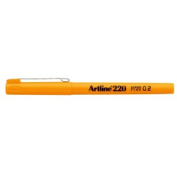 Liner ARTLINE 220, varf fetru 0.2mm - galben