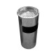 Cos de gunoi cu scrumiera, inox, 580 x 290 mm