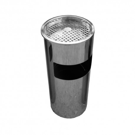 Cos de gunoi cu scrumiera, inox, 580 x 290 mm