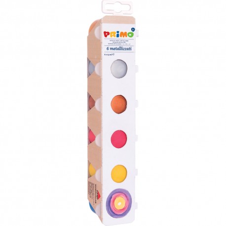 Tempera speciala Morocolor Primo, 6 culori, metalizata