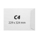 Plic pentru documente C4, 229 x 324 mm, 80 g/mp, gumat, 25 bucati/cutie, alb
