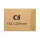Plic pentru documente din hartie kraft C5, 162 x 229 mm, 90 g/mp, banda silicon, 500 bucati/cutie, maro
