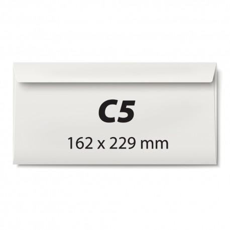 Plic pentru corespondenta C5, 162 x 229 mm, 80 g/mp, banda silicon, cu tipar interior, 500 bucati/pa