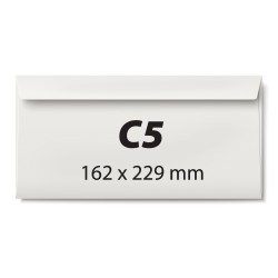 Plic pentru corespondenta C5, 162 x 229 mm, 80 g/mp, autoadeziv, cu tipar interior, 500 buc/set