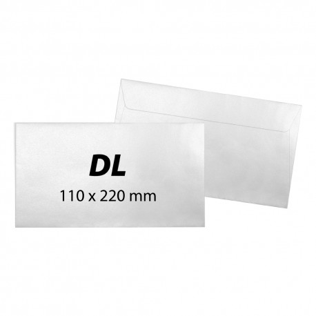 Plic pentru corespondenta DL, 110 x 220 mm, 80 g/mp, autoadeziv, cu tipar interior, 25 bucati/cutie