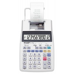 Calculator cu banda, 12 digits, 230 x 150 x 52 mm, SHARP EL-1750V - alb