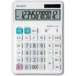 Calculator de birou, 12 digits, 189 x 127 x 18 mm, SHARP EL-340W - alb