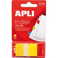 Index Apli Pop-Up galben, 25 x 45 mm, 50 file