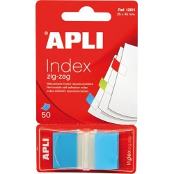 Index Apli Pop-Up albastru, 25 x 45 mm, 50 file