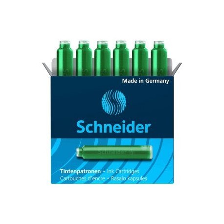 Patroane cerneala SCHNEIDER, 6buc/set - verde