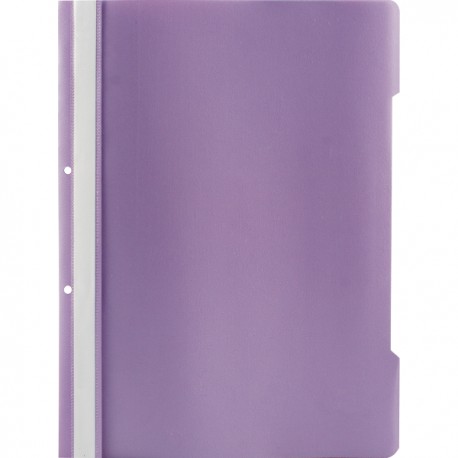 Dosar din plastic cu sina si 2 perforatii, A4, lila, 25 buc/set