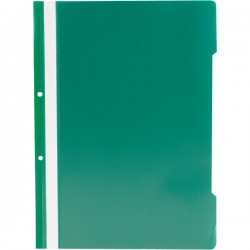 Dosar din plastic cu sina si 2 perforatii, A4, verde, 25 buc/set