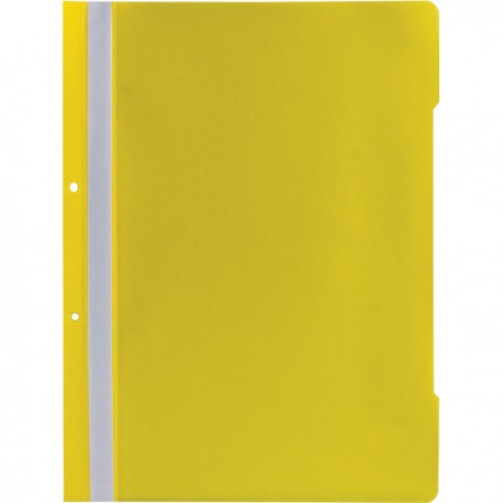 Dosar din plastic cu sina si 2 perforatii, A4, galben, 25 buc/set