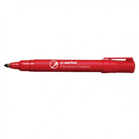 Marker permanent A-series, varf rotund, 2 mm, rosu