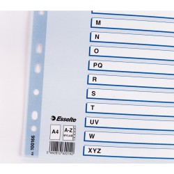 Separatoare Esselte Mylar, cu index A-Z laminat
