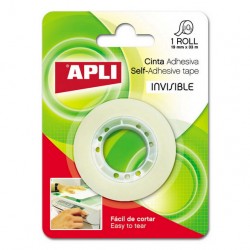 Banda adeziva Apli Invisible, 19 mm x 33 m