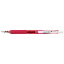 Pix cu gel PENAC Inketti, rubber grip, 0.5mm, corp roz transparent - scriere roz