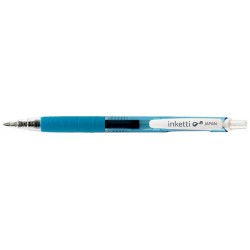 Pix cu gel PENAC Inketti, rubber grip, 0.5mm, corp bleu transparent - scriere bleu