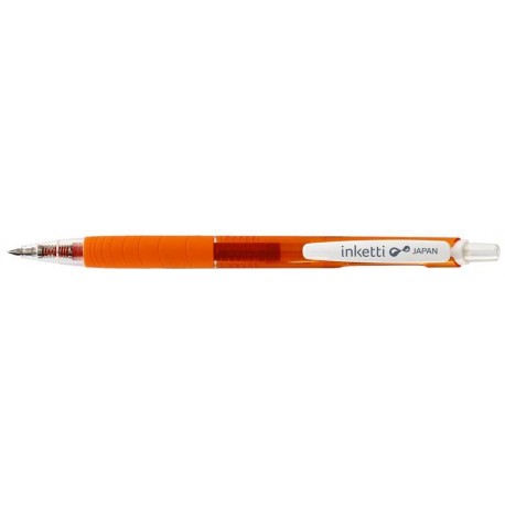 Pix cu gel PENAC Inketti, rubber grip, 0.5mm, corp orange transparent - scriere orange