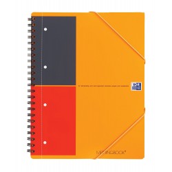 Caiet cu spirala A4 , OXFORD International Meetingbook, 80 file-80g/mp, 4 perf., coperta PP - dictando