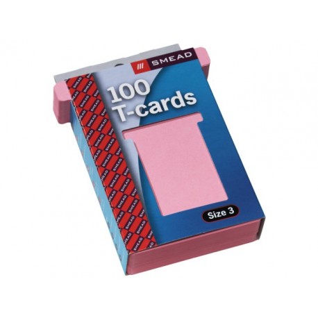 JALEMA T-cards, din hartie, 100buc/set, format 2 - (85 x 48mm, top 60mm) - roz