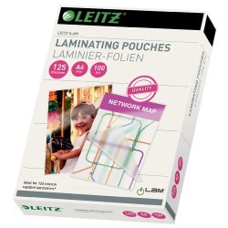 Folie LEITZ Standard pentru laminare, A6 - 125 microni, 100 folii/cutie