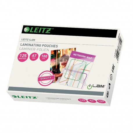Folie LEITZ Standard pentru laminare, A7 - 125 microni, 100 folii/cutie Folie LEITZ Standard pentru laminare, A7 - 125 microni, 100 folii/cutie