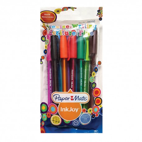 Pix fara mecanism Papermate Inkjoy 100C, plastic, 10 culori/set