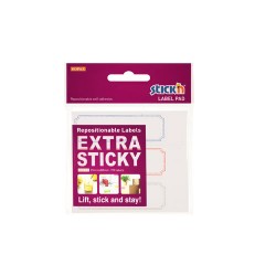 Notes autoadeziv extra-sticky 25 x 88mm, 3 x 30 file, Stick"n - alb