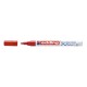 Marker permanent Edding 751 cu vopsea, corp metalic, varf rotund, 1-2 mm, rosu