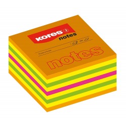 Cub notite Kores, 450 file, 75 x 75 mm, culori de vara