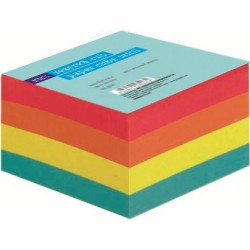 Rezerva cub de hartie color RTC, 90 x 90 mm, 80 g/mp, 500 file