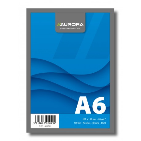 Blocnotes capsat, A6, 100 file - 60g/mp, microperforatii, AURORA Office - velin Blocnotes capsat, A6, 100 file - 60g/mp, microperforatii, AURORA Office - velin