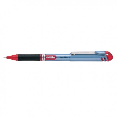 Roller cu gel Pentel Energel, fara mecanism, 0.5 mm, rosu